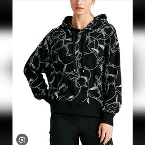 Lauren Ralph Lauren Womens French Terry Cropped Hoodie Size Large Equestrian EUC